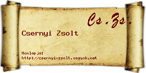 Csernyi Zsolt névjegykártya